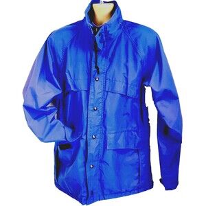 REI Vintage Jacket Goretex Waterproof Lined M Mens Blue Ski Anorak USA - No Hood